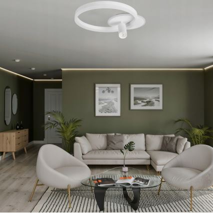 LED stropna svjetiljka LED/38W/230V + 1xGU10/30W bijela