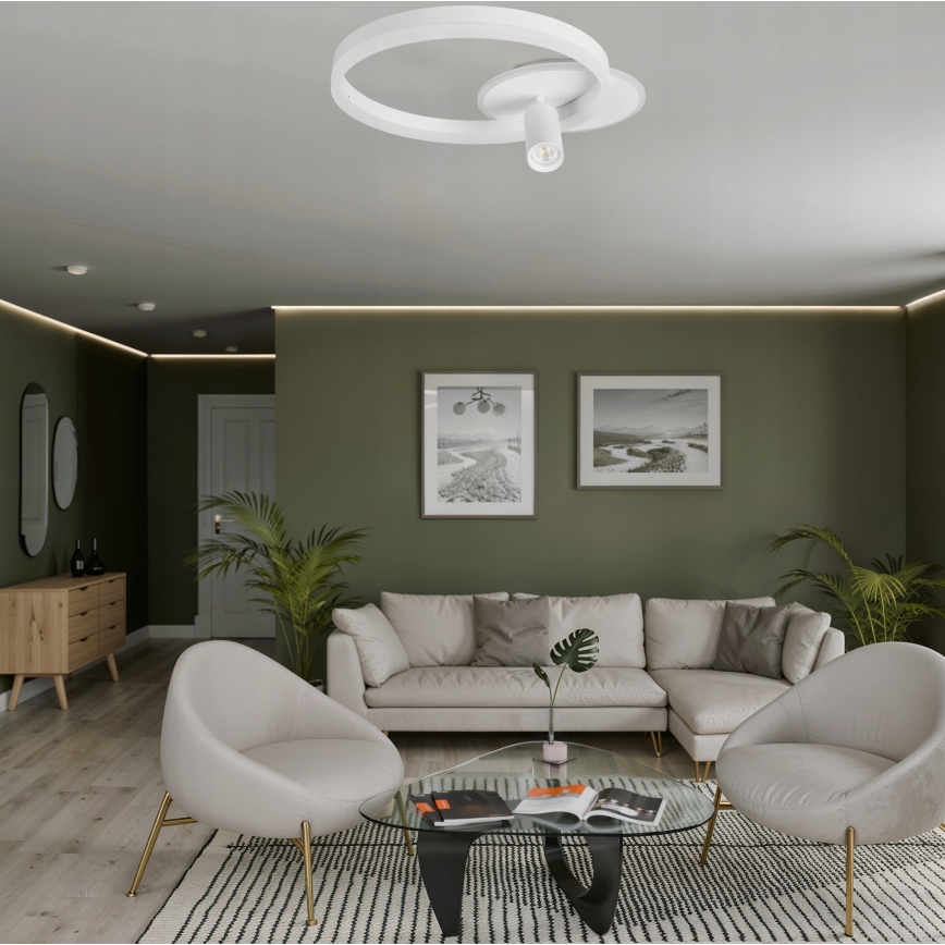 LED stropna svjetiljka LED/38W/230V + 1xGU10/30W bijela