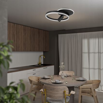 LED stropna svjetiljka LED/38W/230V + 1xGU10/30W crna