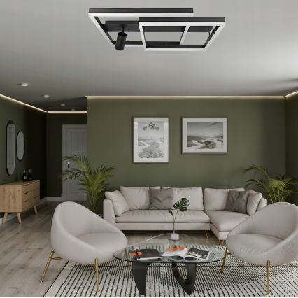 LED stropna svjetiljka LED/38W/230V + 1xGU10/30W crna