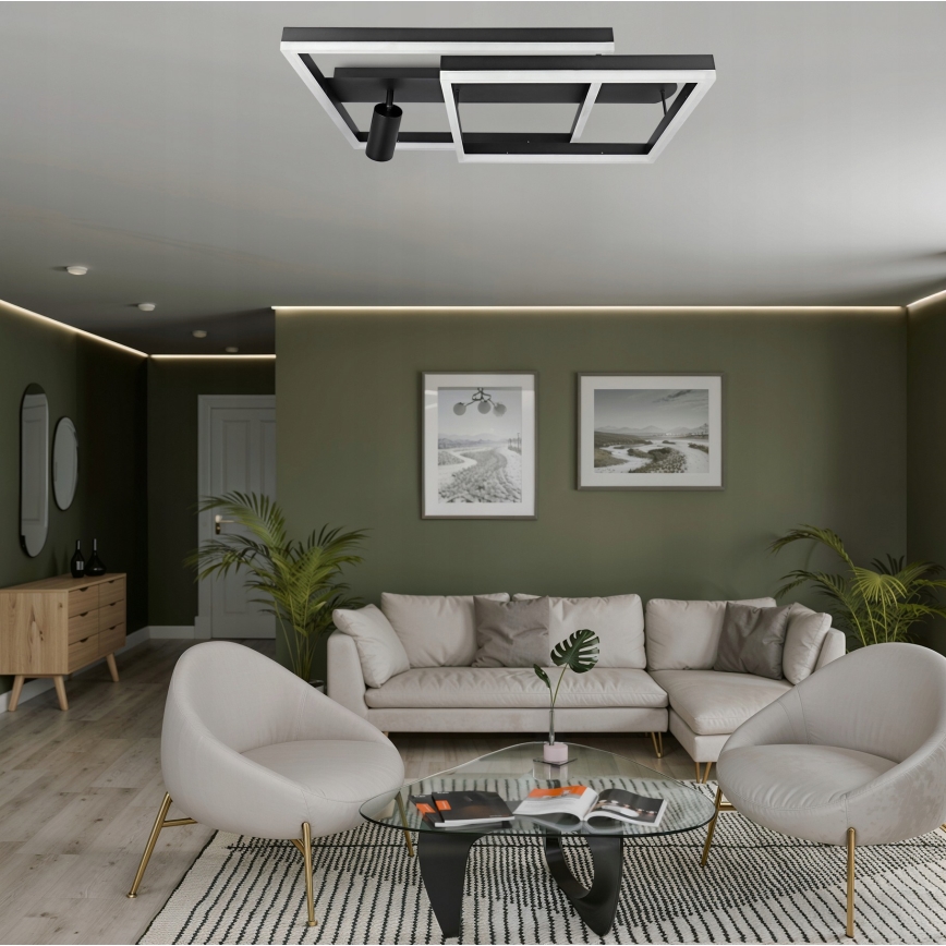 LED stropna svjetiljka LED/38W/230V + 1xGU10/30W crna