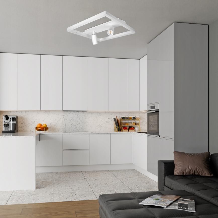 LED stropna svjetiljka LED/38W/230V + 2xGU10/30W bijela