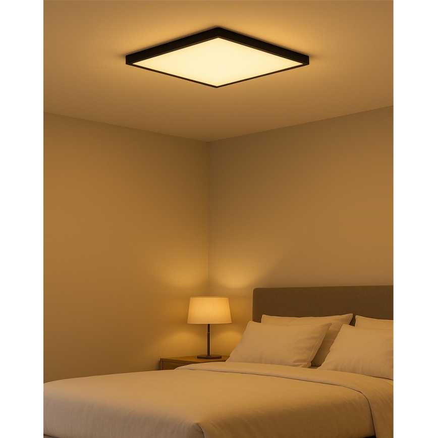LED stropna svjetiljka LED/40W/230V 3000/4000/6500K 50x50 cm crna