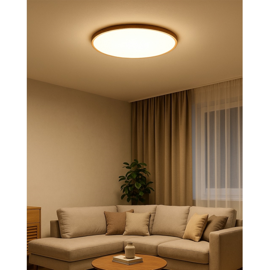 LED stropna svjetiljka LED/40W/230V 3000/4000/6500K, promjer 50 cm, bež