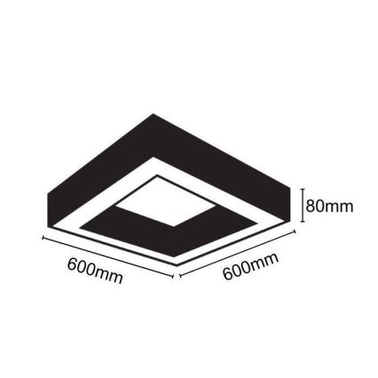 LED Stropna svjetiljka LED/40W/230V 4000K 60x60 cm
