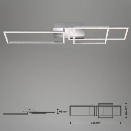 LED stropna svjetiljka LED/42W/230V 3000K matirani krom