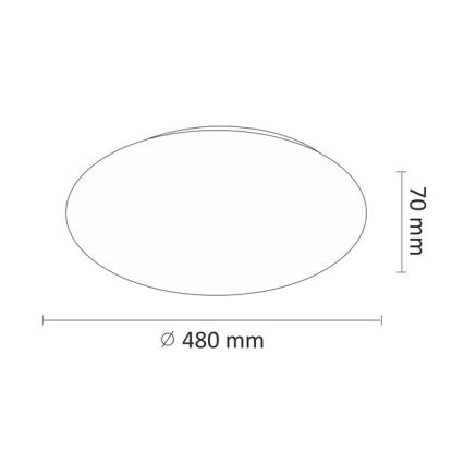 LED Stropna svjetiljka LED/45W/230V 3000K/4000K/6400K pr. 48 cm bijela