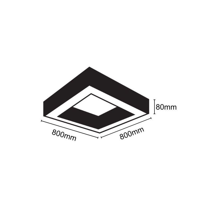 LED Stropna svjetiljka LED/55W/230V 4000K 80x80 cm