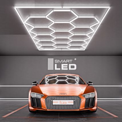 LED stropna svjetiljka HEXAGON LED/696W/85-265V 6500K 484x243 cm CRI 90 IP54 bijela