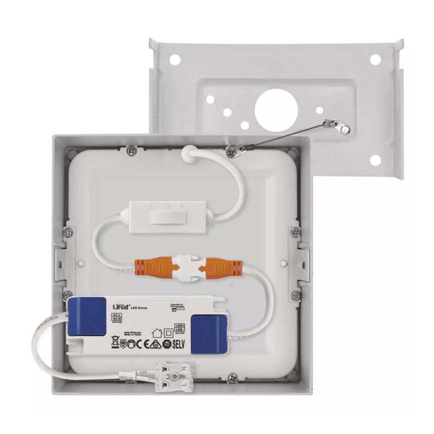 LED Stropna svjetiljka NEXXO LED/7,6W/230V 3000/3500/4000K 12x12 cm bijela