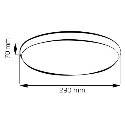 LED stropna svjetiljka LIBRA, 15 W, 230 V, 4000 K, Ø 29 cm, sjajni krom