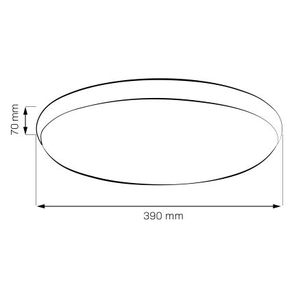 LED stropna svjetiljka LIBRA LED/24W/230V 4000K Ø 39 cm sjajni krom