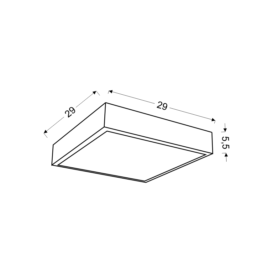 LED Stropna svjetiljka LUX LED/16W/230V bijela