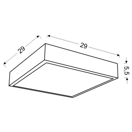 LED Stropna svjetiljka LUX LED/16W/230V bijela