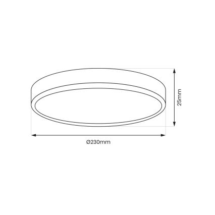 LED Stropna svjetiljka MAQ LED/18W/230V 3000/4000/6500K IP40 crna