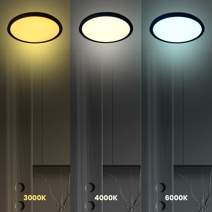 LED Stropna svjetiljka MAQ LED/50W/230V 3000/4000/6500K IP40 crna