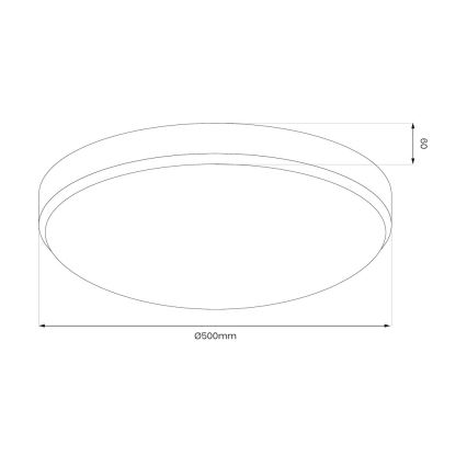 LED stropna svjetiljka MAYA LED/36W/230V pr. 50 cm crna