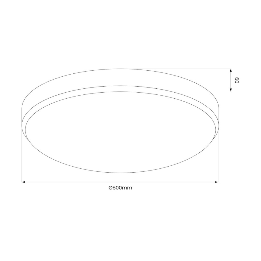 LED stropna svjetiljka MAYA LED/36W/230V pr. 50 cm crna