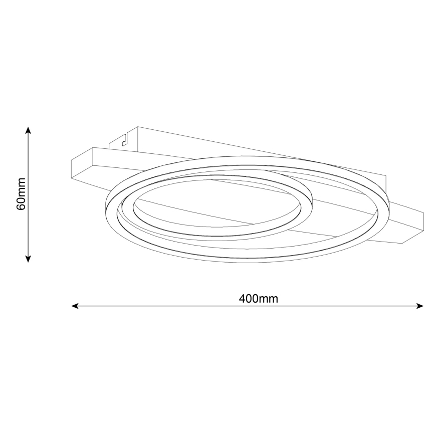 LED stropna svjetiljka MELISA, 28 W, 230 V, 30 x 40 cm, bor