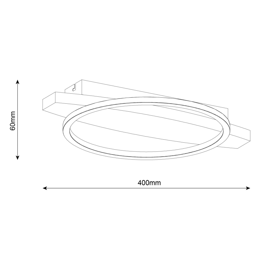 LED stropna svjetiljka MELISA LED/12W/230V 30x40 cm borovina