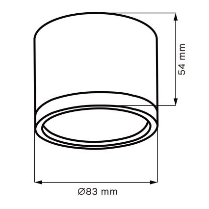 LED Stropna svjetiljka MIRELLA 1xGX53/6W/230V crna