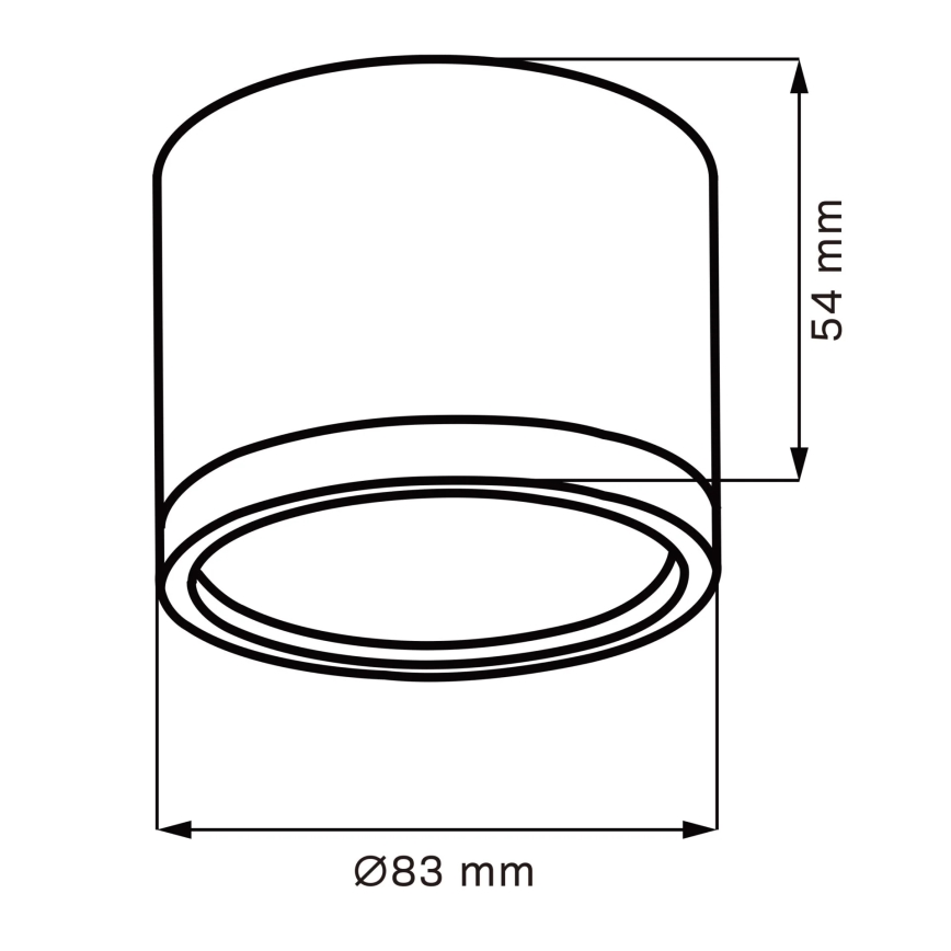 LED Stropna svjetiljka MIRELLA 1xGX53/6W/230V crna