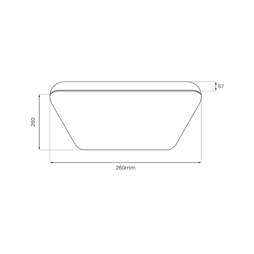 LED stropna svjetiljka NEMO LED/11W/230V 26x26 cm crna