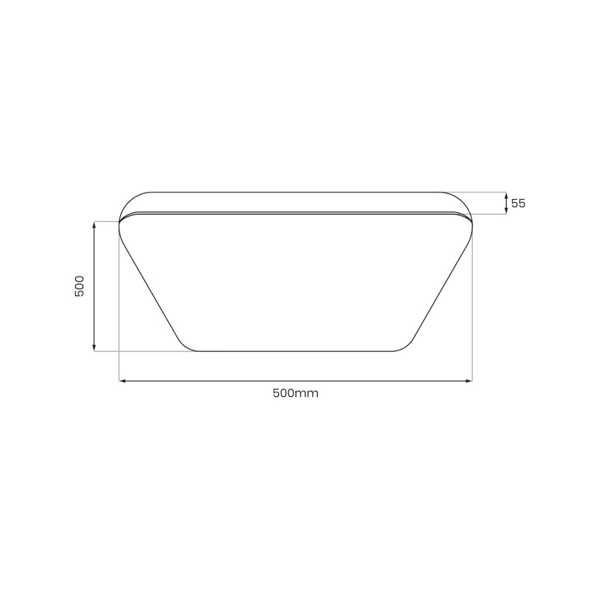 LED stropna svjetiljka NEMO LED/36W/230V 50x50 cm crna