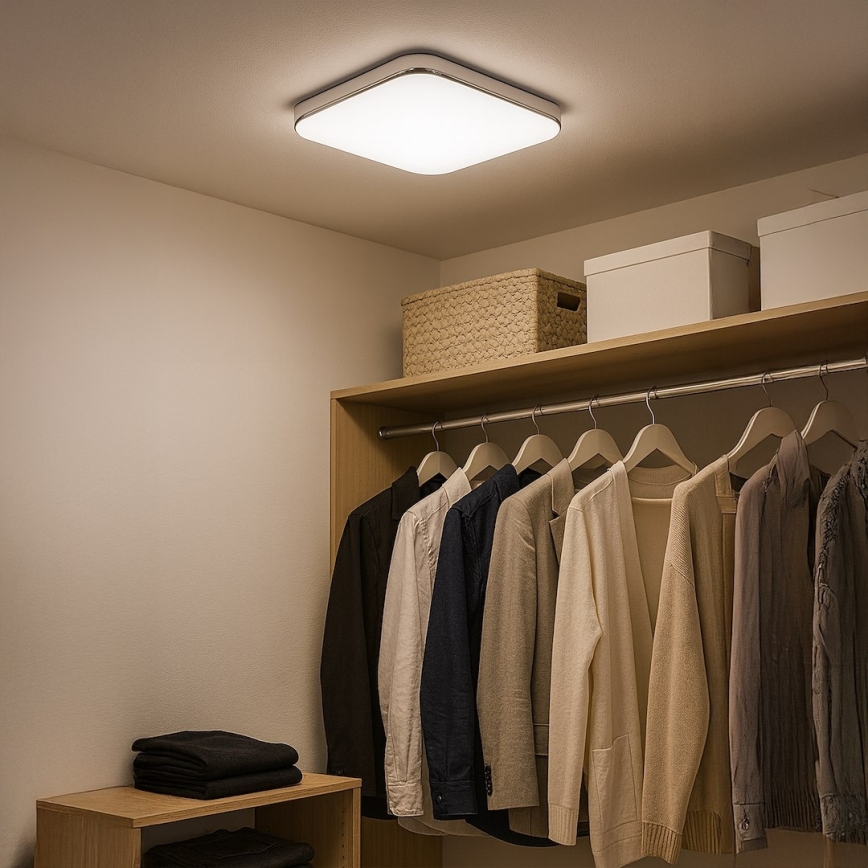 LED stropna svjetiljka NEMO LED/36W/230V 50x50 cm sjajni krom