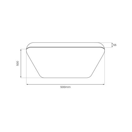 LED stropna svjetiljka NEMO LED/36W/230V 50x50 cm sjajni krom