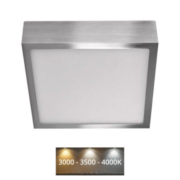 LED Stropna svjetiljka NEXXO LED/12,5W/230V 3000/3500/4000K 17x17 cm sjajni krom