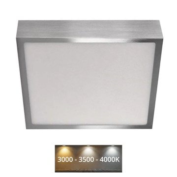LED Stropna svjetiljka NEXXO LED/21W/230 3000/3500/4000K 22,5x22,5 cm mat krom
