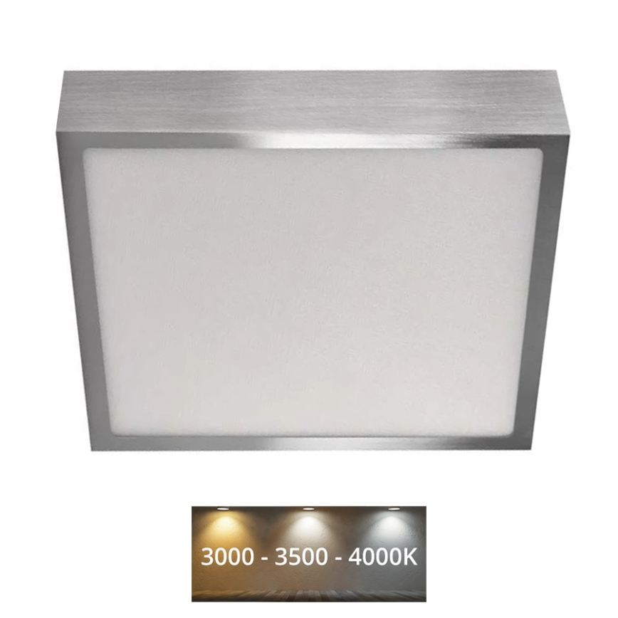 LED Stropna svjetiljka NEXXO LED/21W/230 3000/3500/4000K 22,5x22,5 cm mat krom