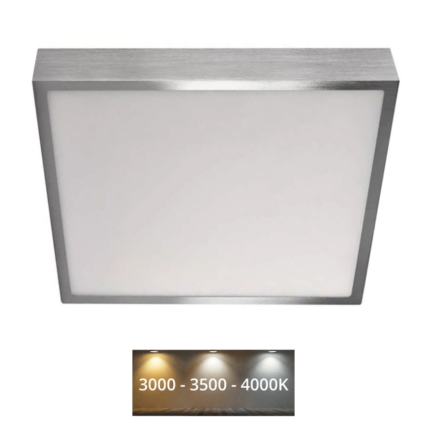 LED Stropna svjetiljka NEXXO LED/28,5W/230V 3000/3500/4000K 30x30 cm mat krom