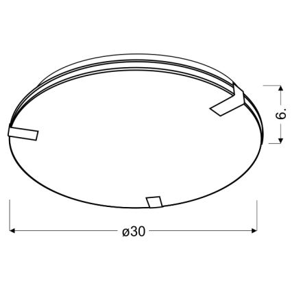 LED Stropna svjetiljka NOBLE LED/9W/230V pr. 30 cm