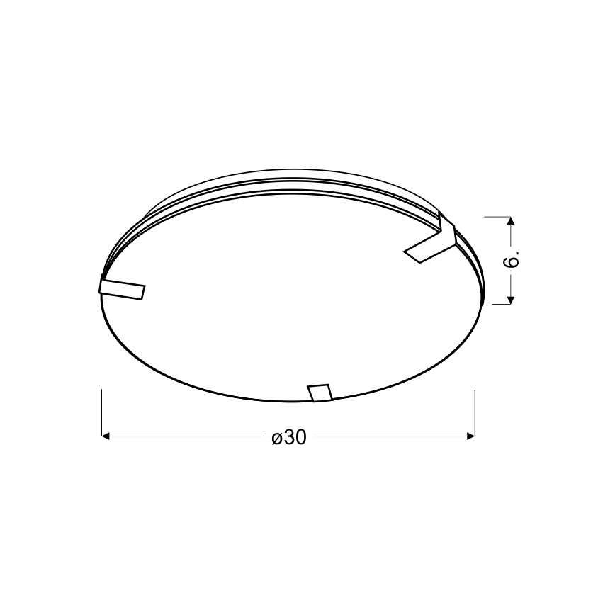 LED Stropna svjetiljka NOBLE LED/9W/230V pr. 30 cm