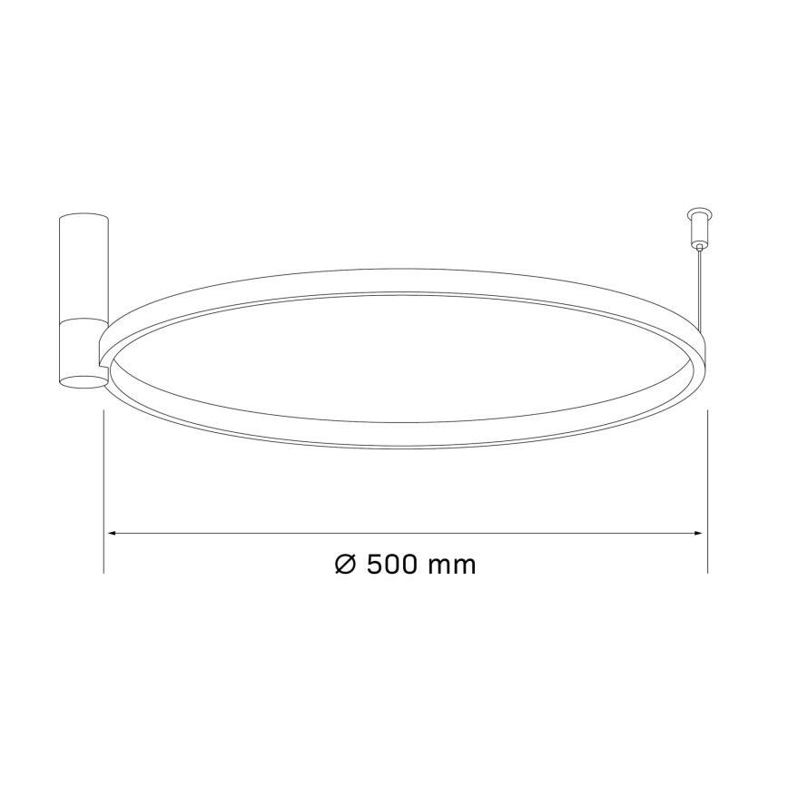 LED Stropna svjetiljka NOEMI LED/20W/230V 4000K pr. 50 cm mat krom