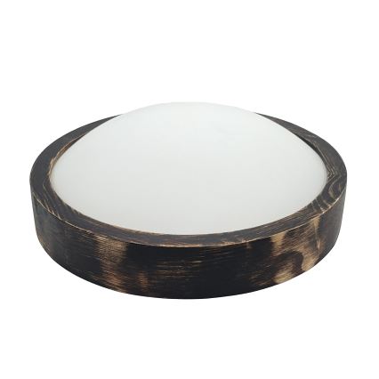 LED stropna svjetiljka OAK SLIM LED/20W/230V 4000K Ø 27 cm hrast/tamno smeđa