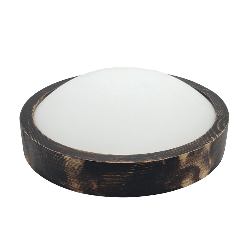LED stropna svjetiljka OAK SLIM LED/20W/230V 4000K Ø 27 cm hrast/tamno smeđa