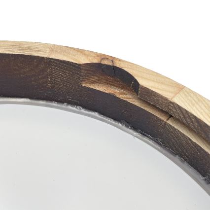 LED stropna svjetiljka OAK SLIM LED/20W/230V 4000K Ø 27 cm hrast/tamno smeđa