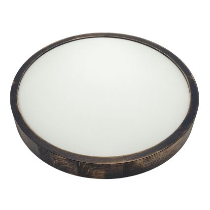 LED stropna svjetiljka OAK SLIM LED/36W/230V 4000K Ø 37 cm hrast/tamno smeđa