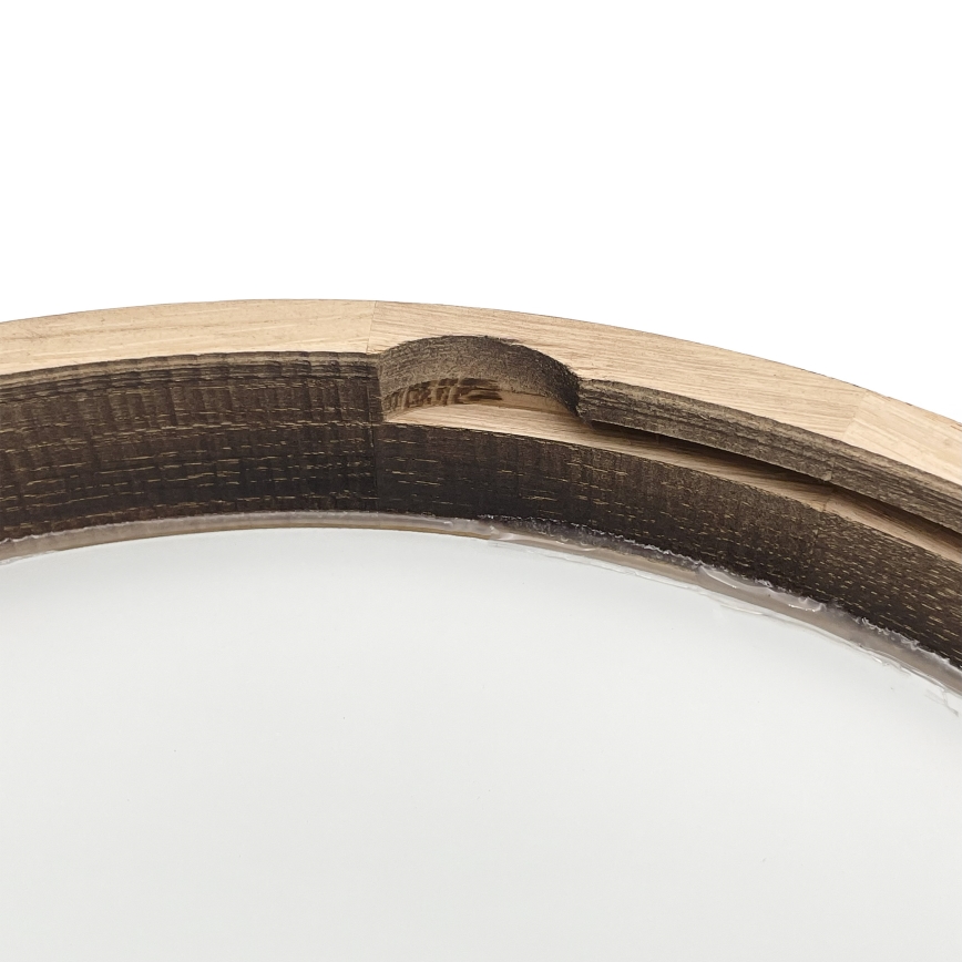 LED stropna svjetiljka OAK SLIM LED/36W/230V 4000K Ø 37 cm hrast/tamno smeđa
