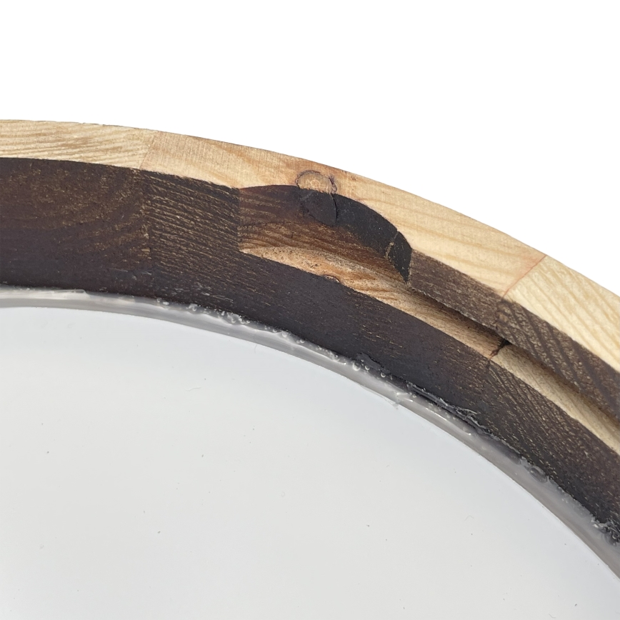 LED stropna svjetiljka OAK SMOKY SLIM LED/20W/230V 4000K Ø 27 cm hrast/tamno smeđa