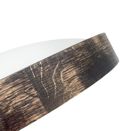 LED stropna svjetiljka OAK SMOKY SLIM LED/36W/230V 4000K promjer 37 cm hrast/tamno-smeđa