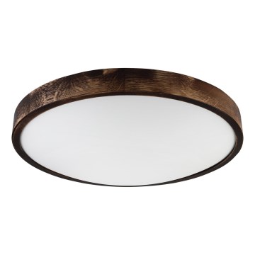 LED stropna svjetiljka OAK SMOKY SLIM LED/36W/230V 4000K Ø 47 cm hrast/tamno smeđa