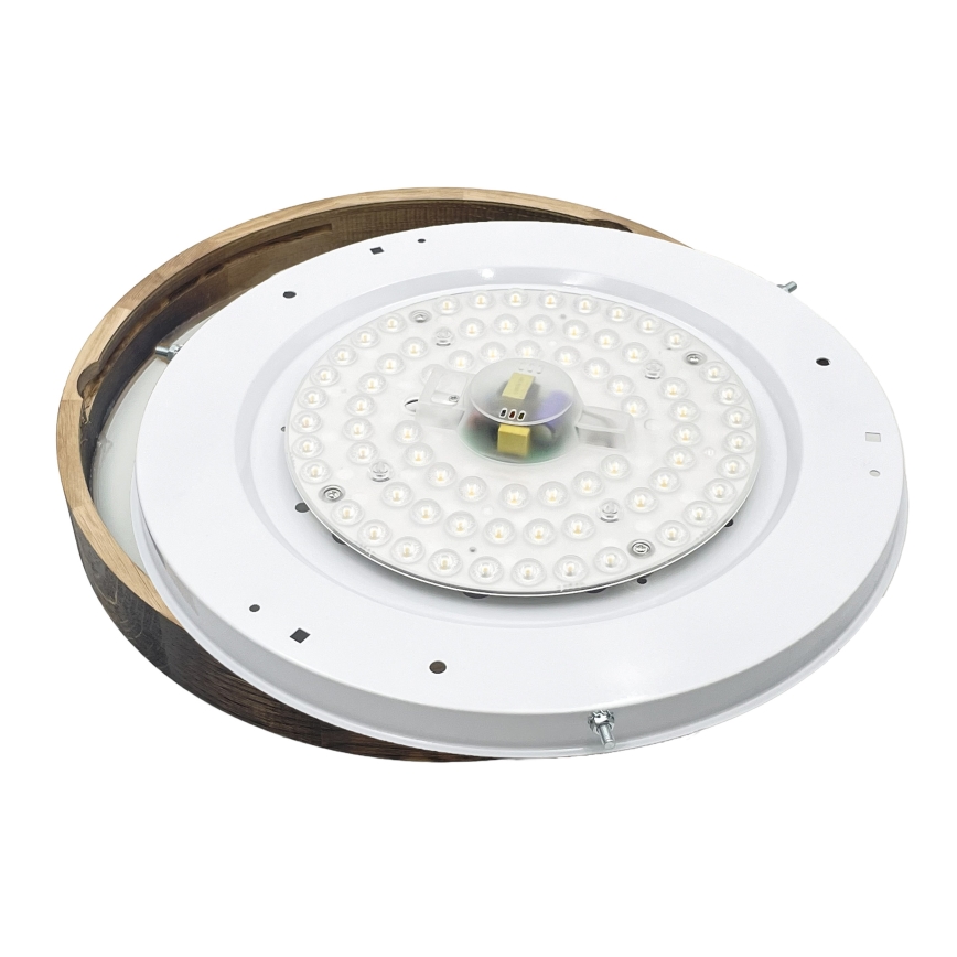 LED stropna svjetiljka OAK SMOKY SLIM LED/36W/230V 4000K Ø 47 cm hrast/tamno smeđa