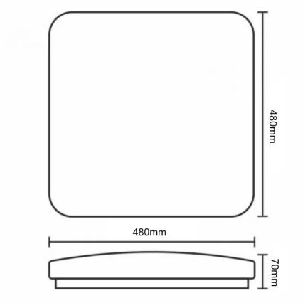 LED Prigušiva stropna svjetiljka OPAL LED/48W/230V 3000-6500K + daljinski upravljač