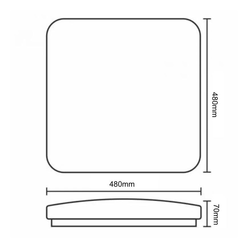 LED Prigušiva stropna svjetiljka OPAL LED/48W/230V 3000-6500K + daljinski upravljač