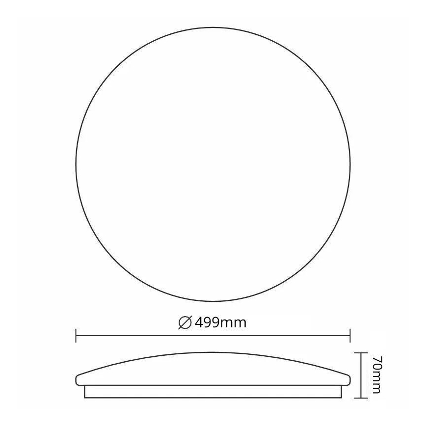 LED Dimmabilno stropno svjetlo OPAL LED/48W/230V 3000-6500K promjer 49,9 cm + daljinski upravljač