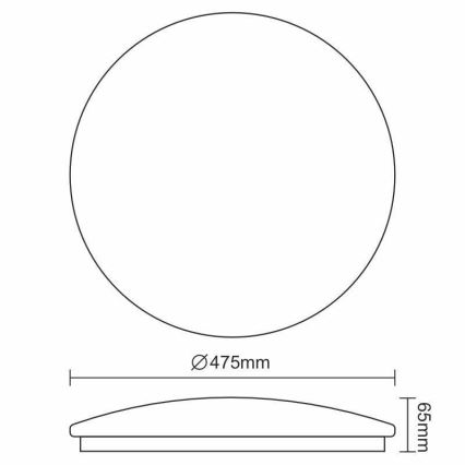 LED Stropna svjetiljka OPAL LED/48W/230V 4000K